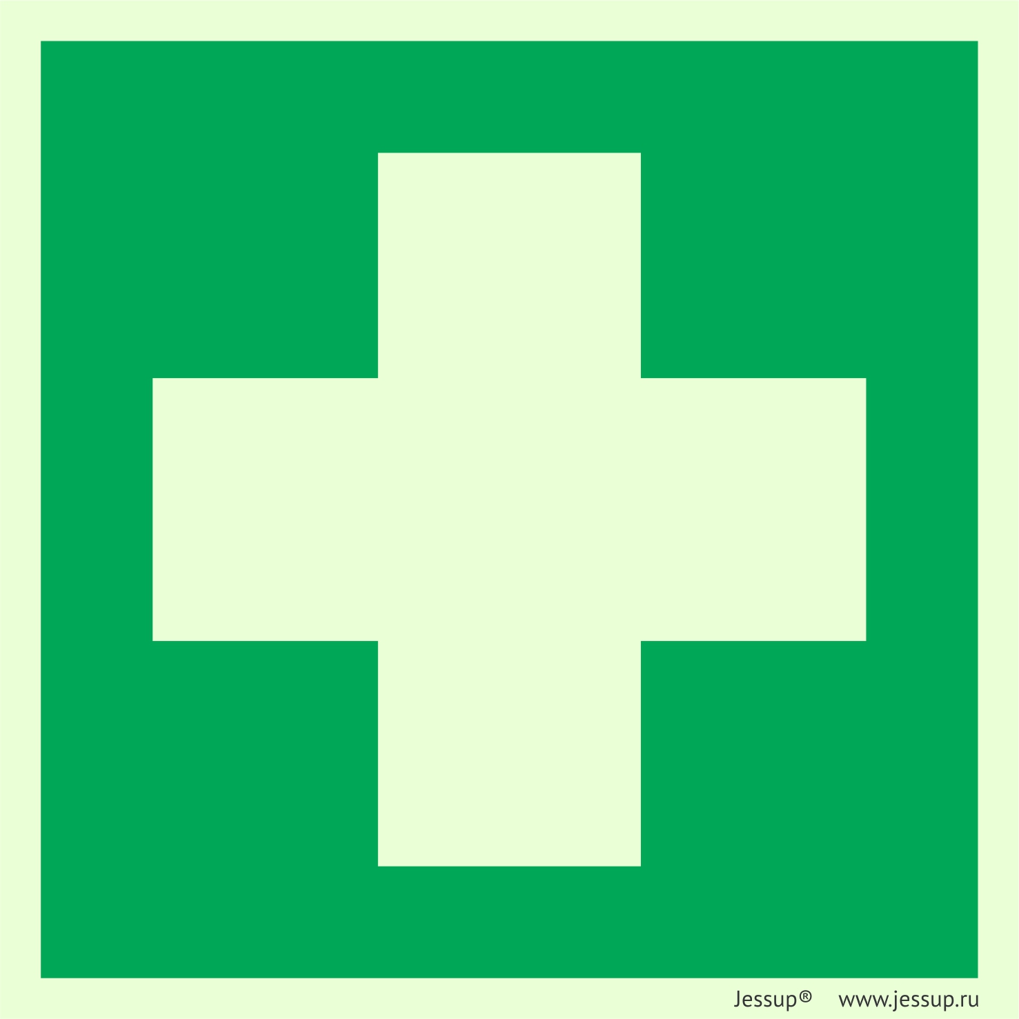 Фотолюминесцентный знак EC01 "Аптечка первой медицинской помощи"